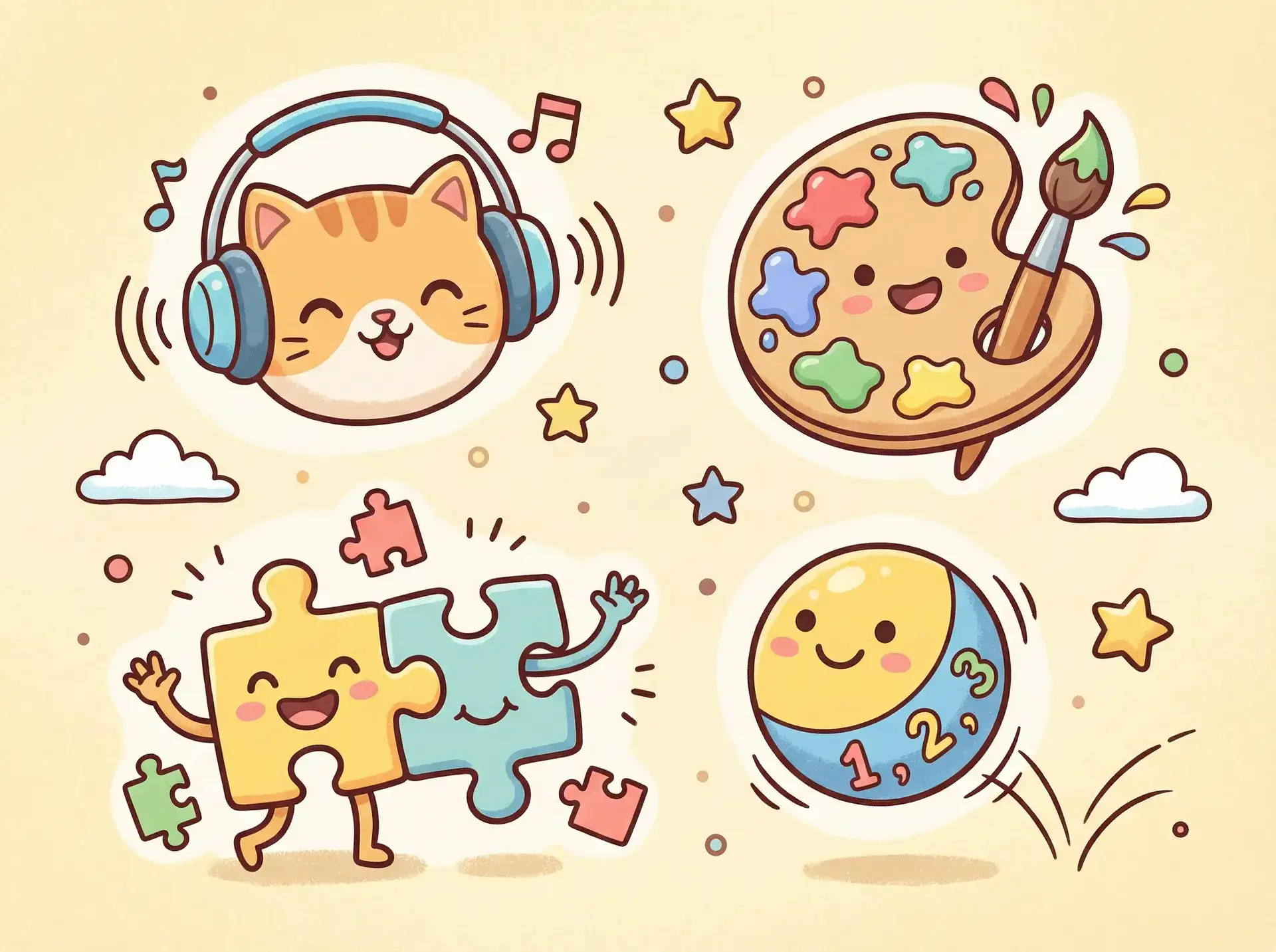 小朋友的手工作品 - 天天操 益智创作